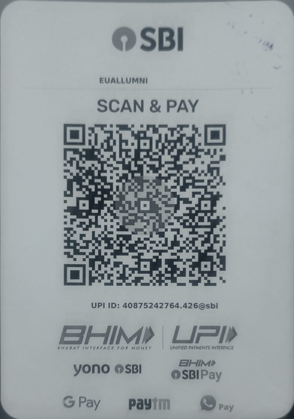 Alumni Fee UPI QR Code